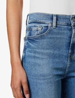 7 For All Mankind Slim Kick Mid-rise Stretch-denim Jeans -Women Clothing Store R04152116 SLIMILLUSIONWITHIN ALT04