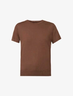 THEORY Regal Short-sleeved Wool-blend Top