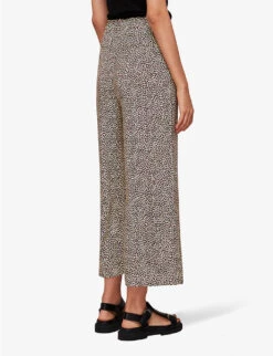 Whistles Dashed Leopard-print Relaxed-fit Woven Trousers -Women Clothing Store R04153122 MULTICOLOURED ALT03