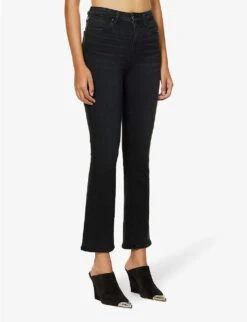 Paige Femme Bootleg High-rise Stretch-denim Jeans 8 Paige Femme Bootleg High-rise Stretch-denim Jeans -Women Clothing Store R04153154 BLACKWILLOW ALT02