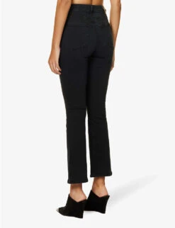 Paige Femme Bootleg High-rise Stretch-denim Jeans 9 Paige Femme Bootleg High-rise Stretch-denim Jeans -Women Clothing Store R04153154 BLACKWILLOW ALT03