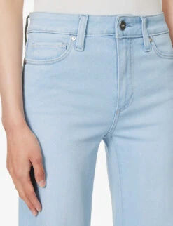 Paige Leenah Flared Mid-rise Denim-blend Jeans -Women Clothing Store R04153161 INDIGOGLITZCOATING ALT04