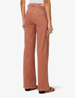 Paige Leenah Wide-leg High-rise Stretch-denim Jeans -Women Clothing Store R04153187 VINTAGEBURNTTERRACOTTA ALT03