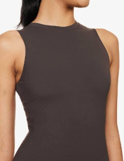 Ultimate Sleeveless Stretch-woven Jumpsuit -Women Clothing Store R04153649 COFFEEBEAN ALT04