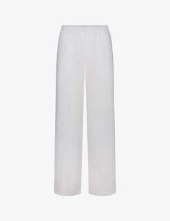 Skims Spa Relaxed-fit Cotton-poplin Pyjama Bottoms