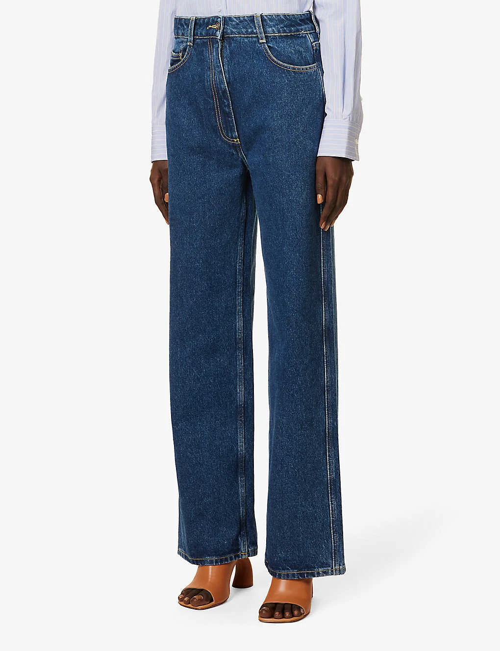 Salma Straight-leg Mid-rise Organic-cotton Denim Jeans 3 Salma Straight-leg Mid-rise Organic-cotton Denim Jeans - Image 3