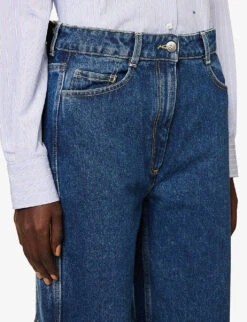 Salma Straight-leg Mid-rise Organic-cotton Denim Jeans 10 Salma Straight-leg Mid-rise Organic-cotton Denim Jeans -Women Clothing Store R04155205 INDIGOBLUE ALT04