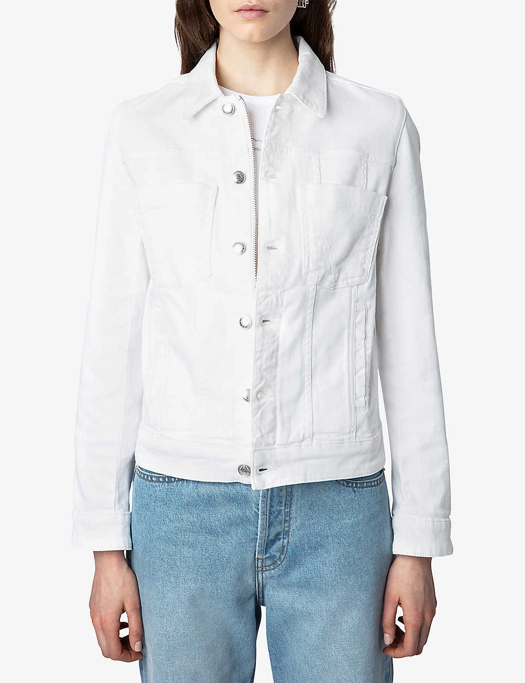 Zadig & Voltaire Kiomy Patch-pocket Stretch-denim Jacket 3 Zadig & Voltaire Kiomy Patch-pocket Stretch-denim Jacket - Image 3