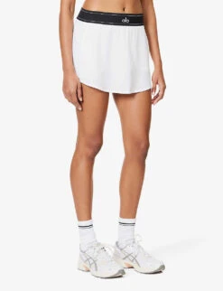 Match Point Logo-waistband Stretch-woven Mini Skirt 7 Match Point Logo-waistband Stretch-woven Mini Skirt -Women Clothing Store R04158210 WHITE ALT02