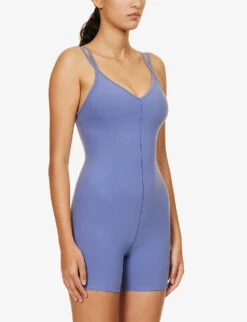 Alosoft Sun’s Out V-neck Stretch-woven Unitard -Women Clothing Store R04158211 INFINITYBLUE ALT02