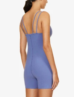 Alosoft Sun’s Out V-neck Stretch-woven Unitard -Women Clothing Store R04158211 INFINITYBLUE ALT03