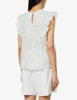 RAILS Filomena Floral-embroidered Round-neck Regular-fit Cotton Top -Women Clothing Store R04158661 BLUEBELLEYELET ALT03