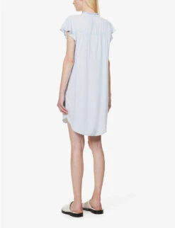 RAILS Kat Flutter-sleeve Woven Mini Dress -Women Clothing Store R04158664 LIGHTVINTAGE ALT03