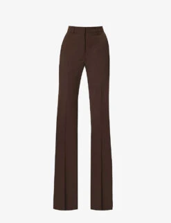 Sportmax Hangar Wide-leg Mid-rise Wool Trousers