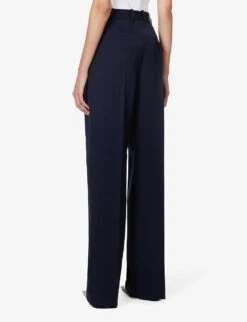 Bottega Veneta Sartorial Straight-leg Mid-rise Wool Trousers 9 Bottega Veneta Sartorial Straight-leg Mid-rise Wool Trousers -Women Clothing Store R04159951 NAVY ALT03
