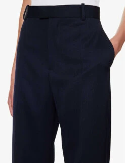 Bottega Veneta Sartorial Straight-leg Mid-rise Wool Trousers 10 Bottega Veneta Sartorial Straight-leg Mid-rise Wool Trousers -Women Clothing Store R04159951 NAVY ALT04
