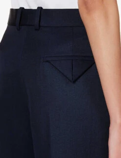 Bottega Veneta Sartorial Straight-leg Mid-rise Wool Trousers 11 Bottega Veneta Sartorial Straight-leg Mid-rise Wool Trousers -Women Clothing Store R04159951 NAVY ALT05