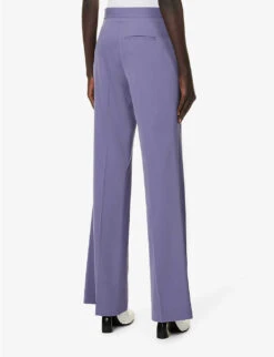 STELLA MCCARTNEY Flared Mid-rise Stretch-wool Trousers -Women Clothing Store R04160786 MAUVE ALT04