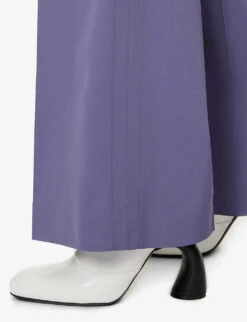 STELLA MCCARTNEY Flared Mid-rise Stretch-wool Trousers -Women Clothing Store R04160786 MAUVE ALT05