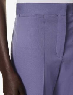 STELLA MCCARTNEY Flared Mid-rise Stretch-wool Trousers -Women Clothing Store R04160786 MAUVE ALT06