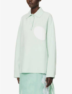 Spread-collar Contrast-patch Stretch-wool Blend Shirt 9 Spread-collar Contrast-patch Stretch-wool Blend Shirt -Women Clothing Store R04161048 MINT ALT02