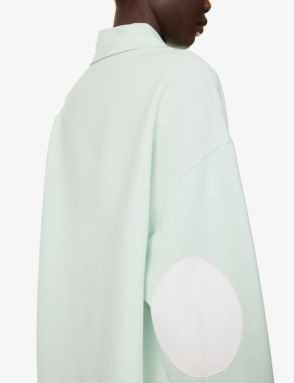 Spread-collar Contrast-patch Stretch-wool Blend Shirt 6 Spread-collar Contrast-patch Stretch-wool Blend Shirt - Image 6