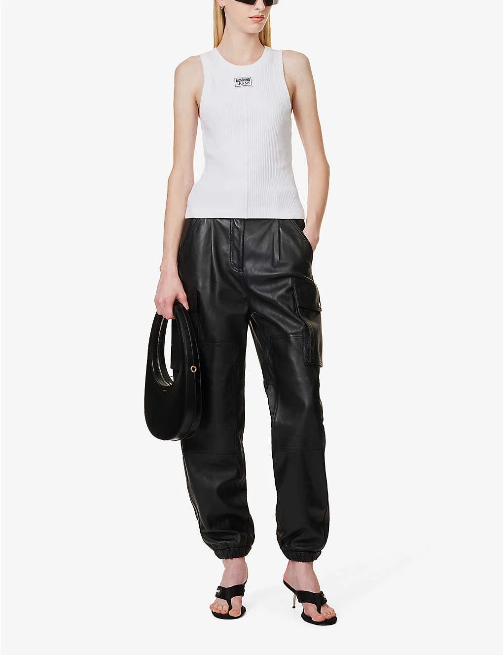 MOSCHINO Logo-print Slim-fit Stretch Cotton Top 2 MOSCHINO Logo-print Slim-fit Stretch Cotton Top - Image 2