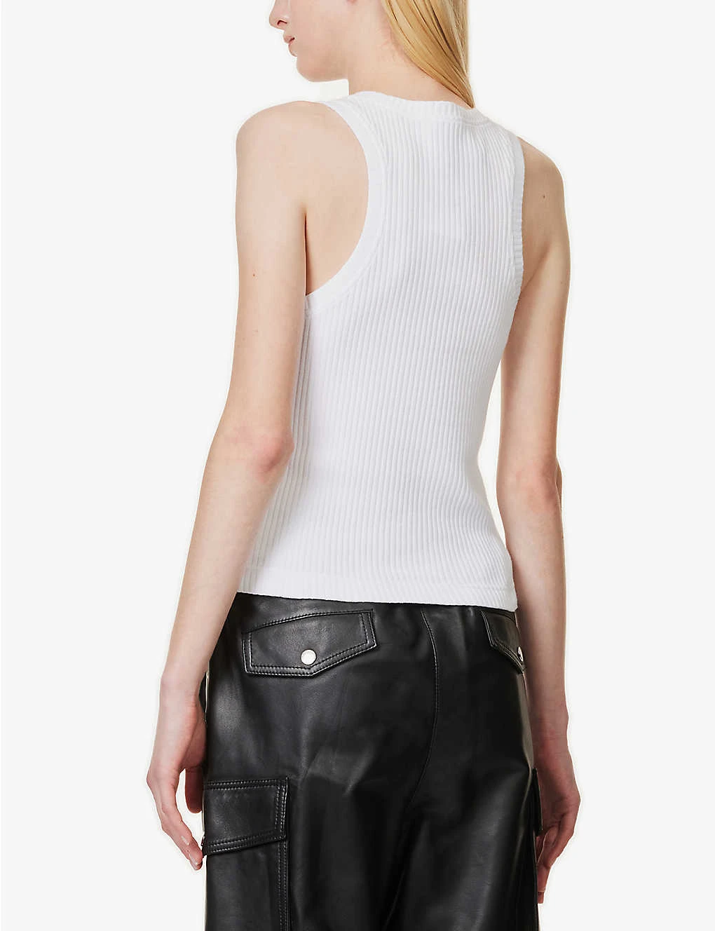 MOSCHINO Logo-print Slim-fit Stretch Cotton Top 4 MOSCHINO Logo-print Slim-fit Stretch Cotton Top - Image 4