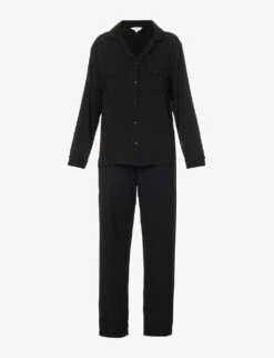 Relaxed-fit Patch-pocket Stretch-jersey Pyjama Set