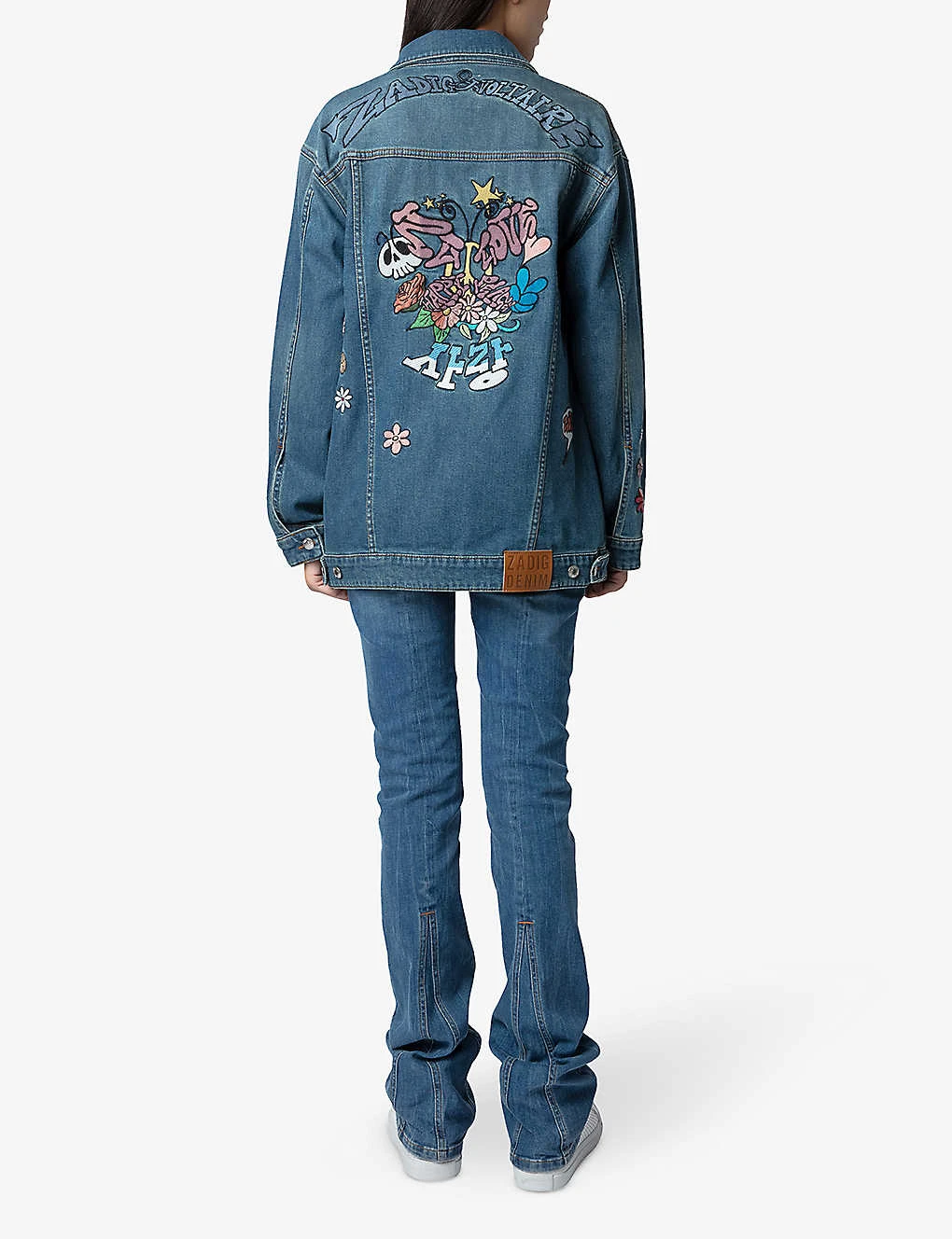 Zadig & Voltaire Kiome Patch-embellished Stretch-denim Jacket 2 Zadig & Voltaire Kiome Patch-embellished Stretch-denim Jacket - Image 2
