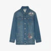 Zadig & Voltaire Kiome Patch-embellished Stretch-denim Jacket