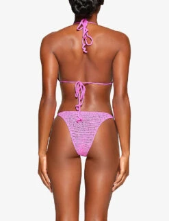 Triangle Recycled Stretch-nylon Crochet Bikini Top -Women Clothing Store R04164359 TAFFY ALT03
