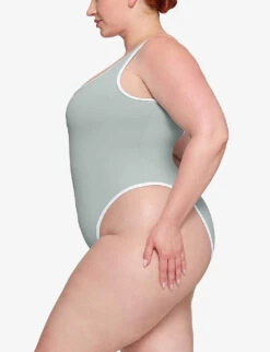 Sporty Scoop-neck Stretch-recycled Nylon Swimsuit -Women Clothing Store R04164389 PACIFIC ALT02