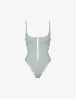 Sporty Scoop-neck Stretch-recycled Nylon Swimsuit