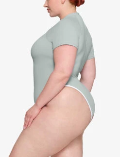 Sporty High-neck Stretch-recycled Nylon Swimsuit -Women Clothing Store R04164390 PACIFIC ALT02