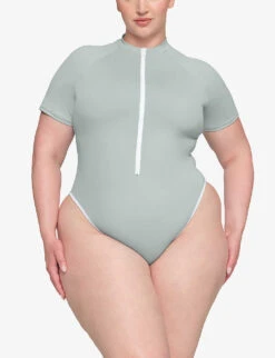 Sporty High-neck Stretch-recycled Nylon Swimsuit -Women Clothing Store R04164390 PACIFIC ALT04