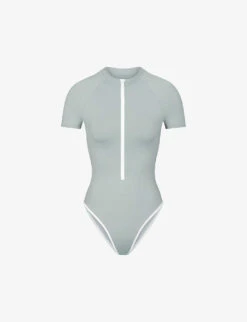 Sporty High-neck Stretch-recycled Nylon Swimsuit