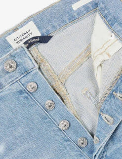 CITIZENS OF HUMANITY Jolene Whiskered High-rise Slim-leg Stretch-denim Jeans -Women Clothing Store R04164580 PIXIE ALT06