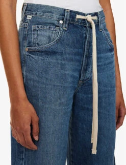 CITIZENS OF HUMANITY Brynn Wide-leg Mid-rise Organic-denim Jeans -Women Clothing Store R04164585 ATLANTISMDINDIGO ALT04