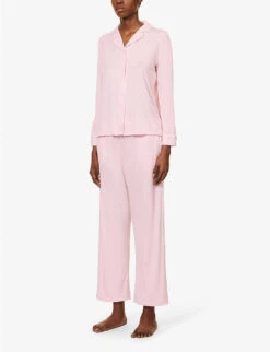 Lara Long-sleeved Stretch-modal Pyjama Set -Women Clothing Store R04164710 PINK ALT02