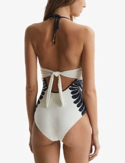 Reiss Monica Printed Stretch-nylon Swimsuit -Women Clothing Store R04164808 WHITEPRINT ALT03