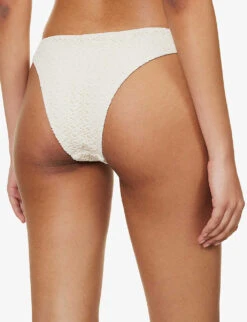 Byron High-rise Bikini Bottoms -Women Clothing Store R04165706 IVORYCROCHET ALT03