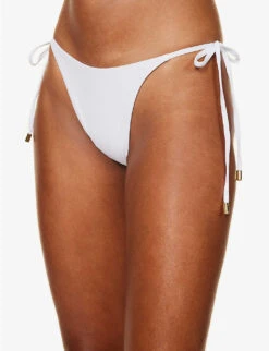 Palma Recycled Nylon-blend High-rise Bikini Bottoms -Women Clothing Store R04165719 WHITE ALT02