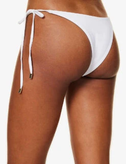 Palma Recycled Nylon-blend High-rise Bikini Bottoms -Women Clothing Store R04165719 WHITE ALT03