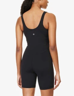 Lululemon Align Slim-fit Stretch-woven Playsuit -Women Clothing Store R04166430 BLACK ALT03