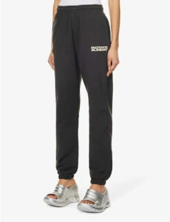 Logo-print Tapered-leg Mid-rise Organic-cotton Jogging Bottoms -Women Clothing Store R04166482 PHANTOM ALT02