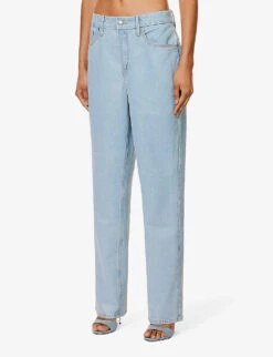 GOOD AMERICAN Good '90s Straight-leg Mi-rise Denim-blend Jeans -Women Clothing Store R04166600 INDIGO498 ALT03