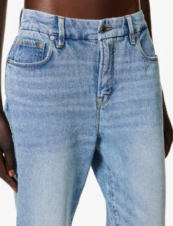 GOOD AMERICAN Good Girlfriend Petite Straight-leg Mid-rise Stretch-cotton And Recycled-cotton Blend Denim Jeans -Women Clothing Store R04166611 INDIGO112 ALT04