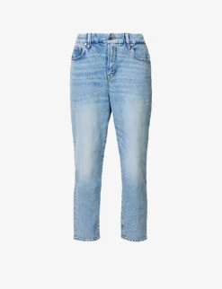 GOOD AMERICAN Good Girlfriend Petite Straight-leg Mid-rise Stretch-cotton And Recycled-cotton Blend Denim Jeans
