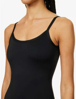 GOOD AMERICAN Scuba Scoop-neck Stretch-woven Playsuit -Women Clothing Store R04166618 BLACK001 ALT05